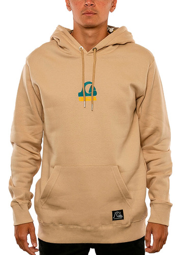 Canguro Quiksilver Lifestyle Hombre Andy Logo Beige Cli
