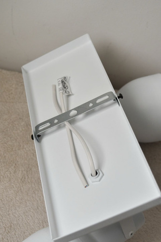 Lampara Aplique Spot Techo Pared E27 Dos Luces Apto Led Blanco