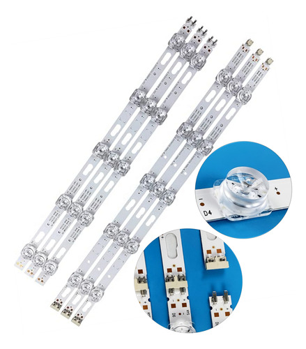 6 Tiras De 5 Leds Compatible Con Un43tu6900 Un43tu6900f
