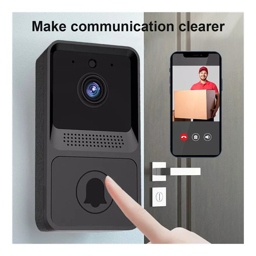 Hu Timbre Con Cámara, Wifi, Inalámbrico, Intercomunicador