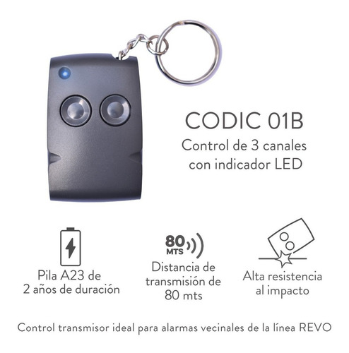 Control Remoto Vecinal Alarma Inalambrica Hexacom Codic01