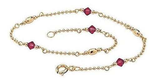 Pulsera Tobillera De Oro De 14 Quilates