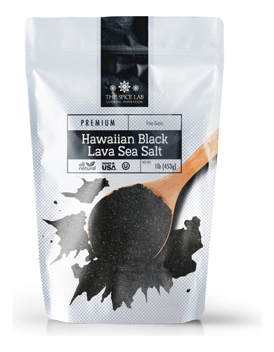 The Spice Lab Sal Negra  Sal De Lava Negra Hawaiana Real 