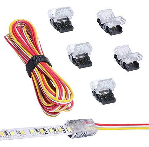 Tira Led Cct De 10 Mm, 3 Pines (5 Unidades) + Cable De Exten