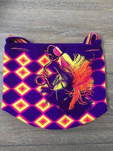 Bolsa Wayuu 100% Colombiana! Morada Envío Gratis