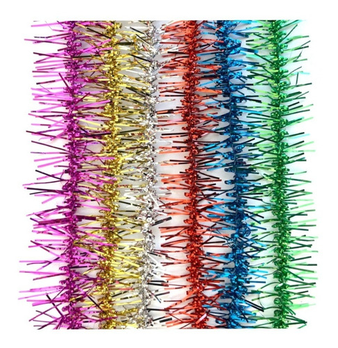 Lameta Colores Espiral Pack X 3 - Boa Guirnalda Deco Navidad