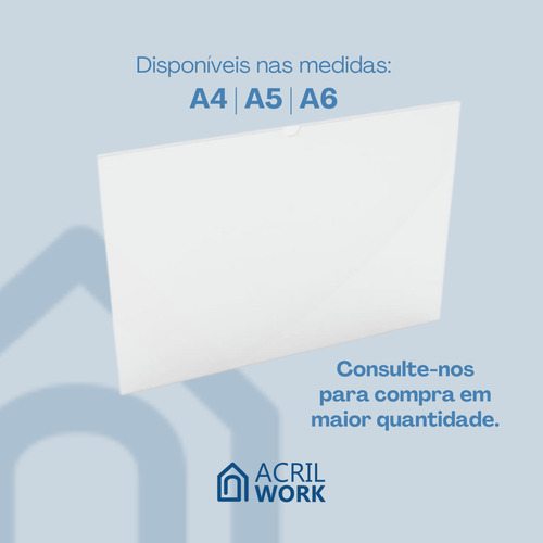 Display Porta Folha | Modelo Sanduíche - Paisagem A4