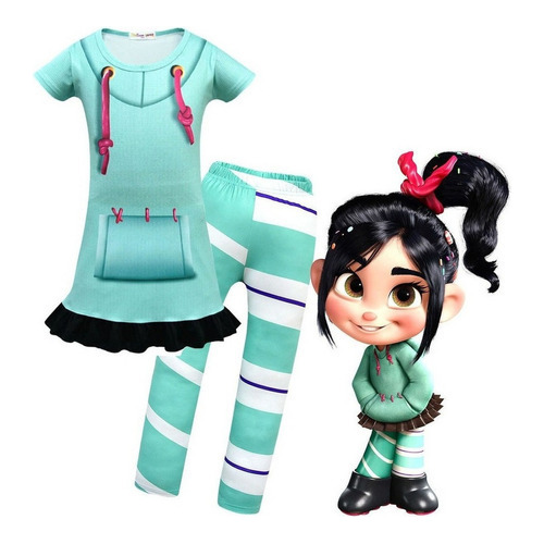 Conjunto Completo De Trajes De Cosplay De Vanellope Von S