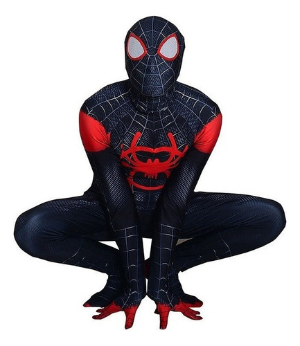 Cosplay Niños Adultos Disfraz Traje Spiderman Miles Morales