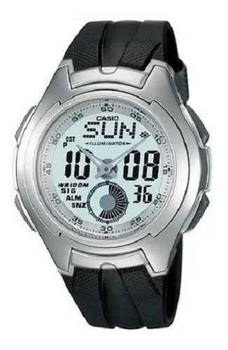 Reloj Caucho Casio Aq160w7b Crono Alarna Sumergible Newmar