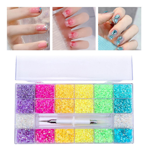 5000x Nail Art Flat Back Nail 20 Rejillas 25cmx10cm
