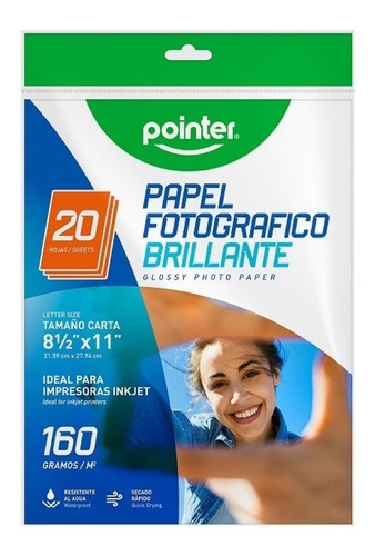 Papel Fotográfico 160g (x20) Pointer Mayor Y Detal 