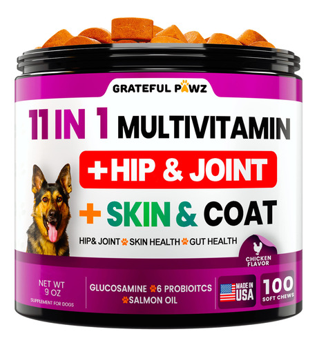 Multivitamnico Masticable Para Perros Con Glucosamina  Vitam