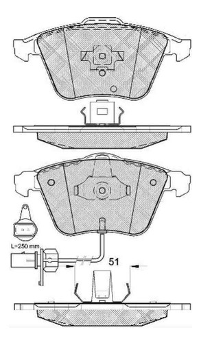 Pastilla De Freno Audi --a4 Ii - Iii Quattro - Avant/cabrio