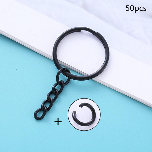 3 X 50 Llaveros Con Cadena De 1 Pulgada Y Anillos De Salto,