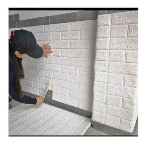 Imagen 1 de 6 de Papel Tapiz Blanco 3d Pegatinas De Pared Autoadhesivo Hogar