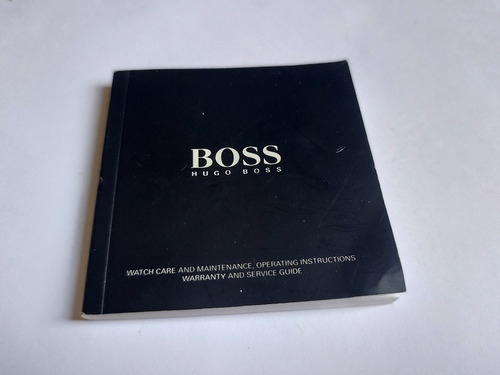 Manual Garantia Hugo Boss Livreto 160 Folhas