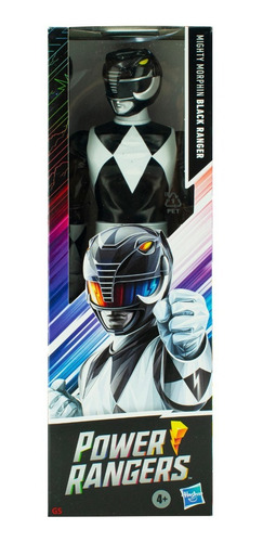 Imagen 4 de 9 de Power Rangers Pack Rojo Azul Negro Rosa Basico 28cm Hasbro