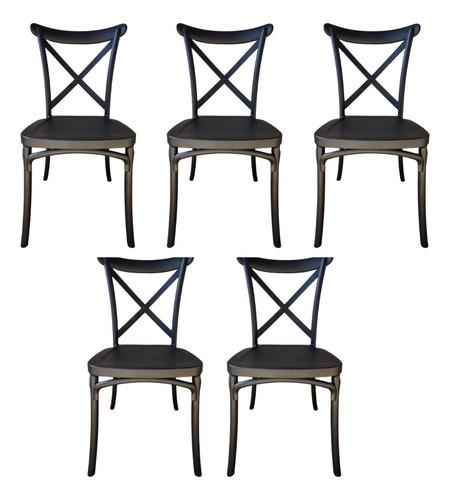 Silla Crossback Minimalista Sala Comedor Elegante 5 Piezas