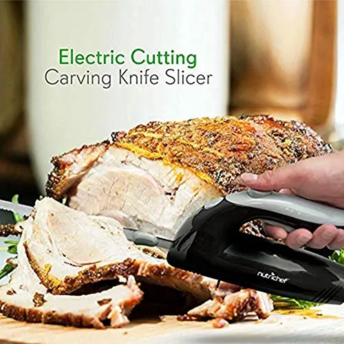 Cuchillo Eléctrico Nutrichef - Cuchillo Para Tallar 22,8 Cm, Black