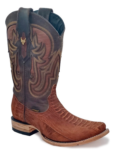 Bota Vaquera Wyoming, Piel Pata Ave Nobuck Brandy Dubai