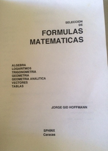 Imagen 2 de 6 de Seleccion De Formulas Matematicas