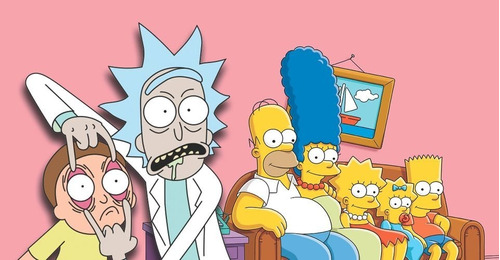 Quadro Decorativo Os Simpsons Rick Morty Quarto Adolescente