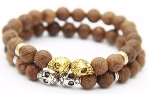 Pulsera Brazalete Hombre Moda Calavera Buda Leon