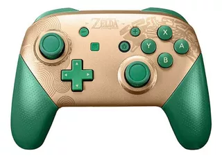 Control Inalámb Amiibo Nintendo Switch Pro Japon Zelda Gold