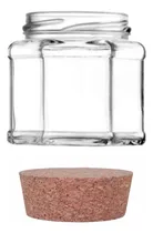 Comprar Pote De Vidro Sextavado 150ml - Tampa Cortiça Rolha - 4 Un