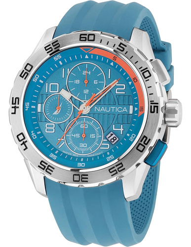 Reloj Pulsera  Nautica Napnss303 Del Dial Azul