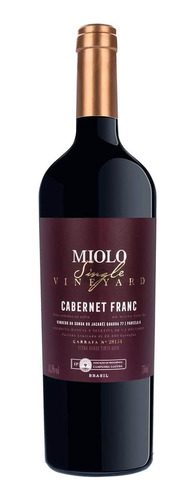 Vinho Miolo Single Vineyard Tinto Cabernet Franc 750ml