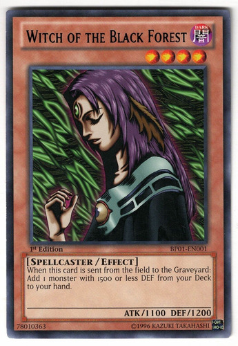Yugioh Witch Of The Black Forest Rare 1st Bp01-en001