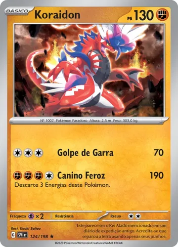 Jogo de Cartas Pack Pokémon Koraidon Escarlate e Violeta