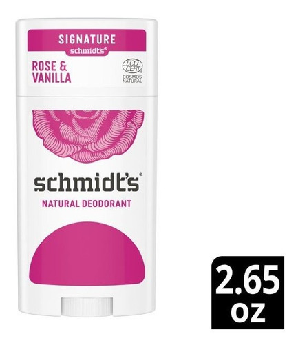Desodorante Schmidts Rose+vanilla 75g 