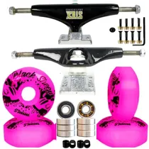 Comprar Kit Skate Com Truck + Rodas + Rolamentos + Parafusos+ Chave