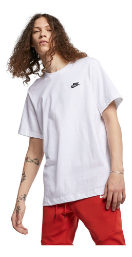 Polera Nike Sportswear Club Hombre Blanco