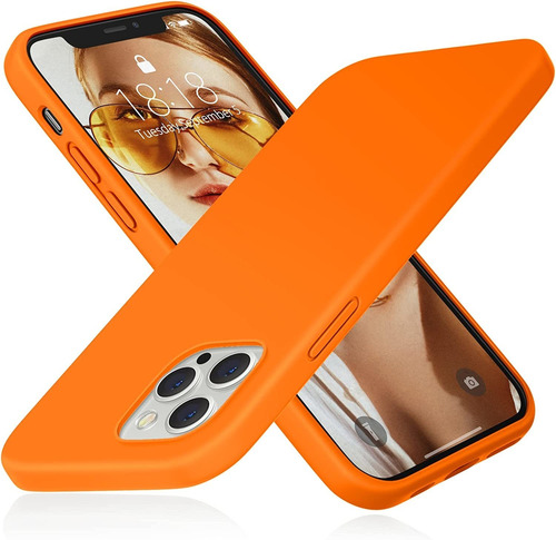 Funda Dtto Para iPhone 12/12 Pro 6.1 2020 (naranja)