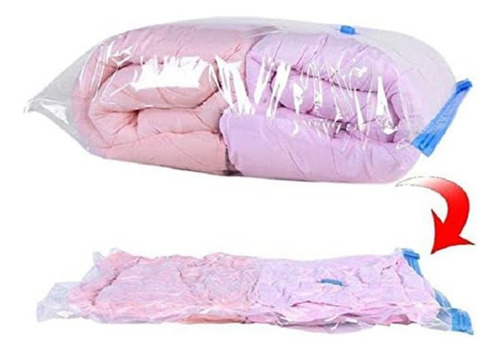 Kit Saco A Vácuo 80x100cm Organizar Roupas + Bomba De Sucção