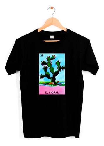 Playera Unisex La Lotería Mexicana El Nopal 100% Algodón