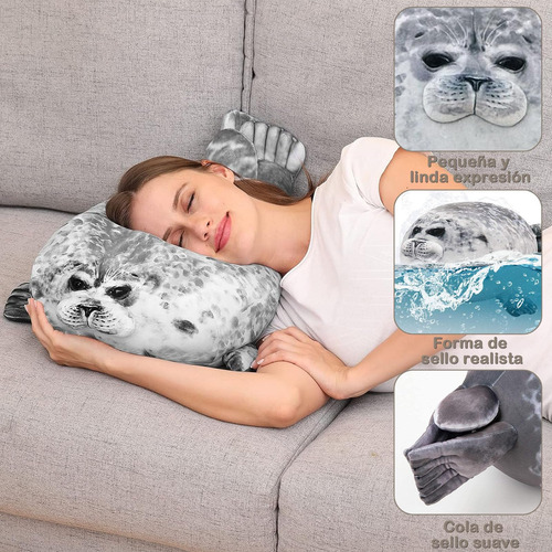 30/40cm Pulgada Almohada De Foca Rellena - Chubby Blob Seal