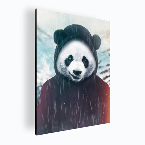 Cuadro Moderno Decorativo Poster Panda Bear 84x118 Mdf