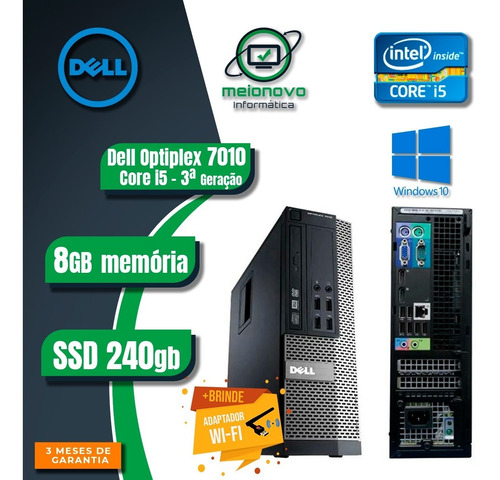 Cpu Desktop Barato Dell 7010 Sff - I5 - 8gb - 240gb + Brinde