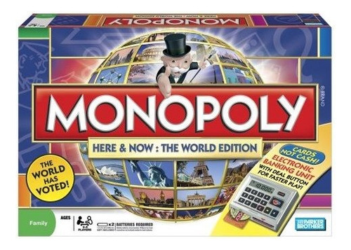 Monopoly Juego De Mesa Aqui Y Ahora, Version Mundial Mpy