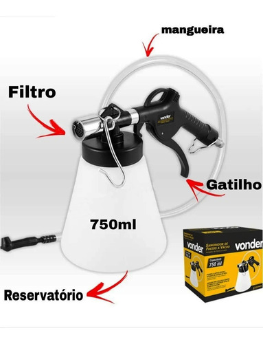 Sangrador De Freios A Vácuo Automotivo Oficinas Vonder 750ml
