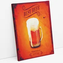 Comprar Cuadro Decorativo Bar Cerveza Anuncio Vintage Salon Juegos
