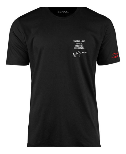 Camiseta Senna Camisa Ayrton Senna Motivação Vencer Assinada