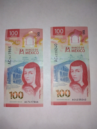 Billete De 100 Pesos Serie Ac  Nuevos