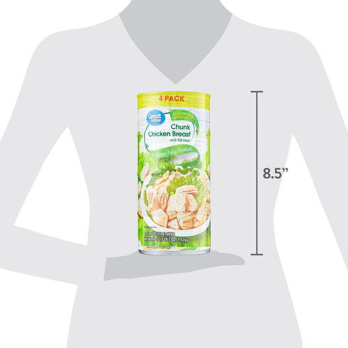 Pechuga De Pollo En Trozos 4 Latas 354g Producto Americano