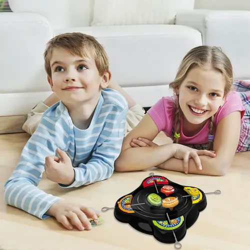 Peonza Musical Con Luz LED Y Lanzador, Trompo Giratorio Con Sonidos Para Niños, Regalo Sorpresa De Cumpleaños (Color Aleatorio)